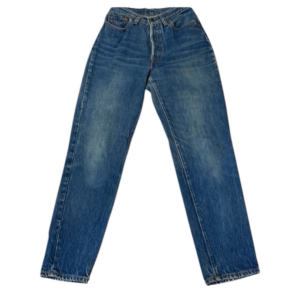 Levi’s 501 denim blue jeans button fly junior women size 7